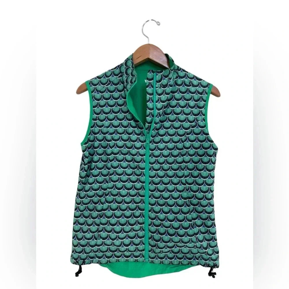 Peter Millar Women’s Green Blue mermaid scales reversible Golf vest